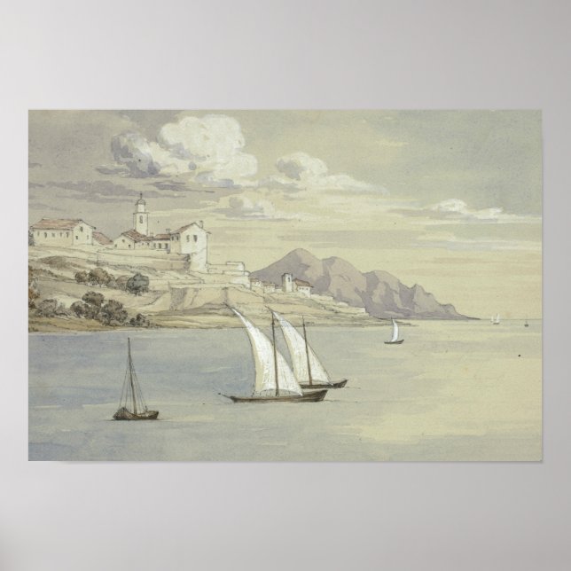 Elizabeth Murray - Portofino aus dem Meer, Genua Poster (Vorne)