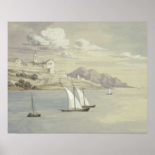 Elizabeth Murray - Portofino aus dem Meer, Genua Poster (Vorne)