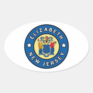 Elizabeth New Jersey Ovaler Aufkleber