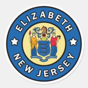 Elizabeth New Jersey Runder Aufkleber