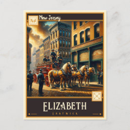 Elizabeth, New Jersey | VINTAG Postkarte