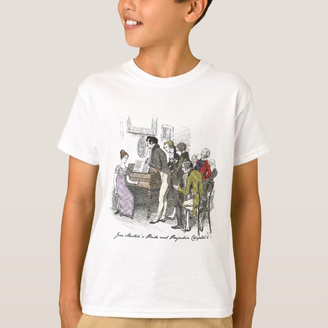 Elizabeth Performs - Jane Austen Pride & Prejudice T-Shirt (Vorderseite)