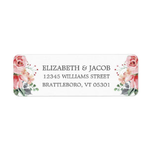 Elizabeth Rücksendeadresse Hochzeit Briefumschlag 