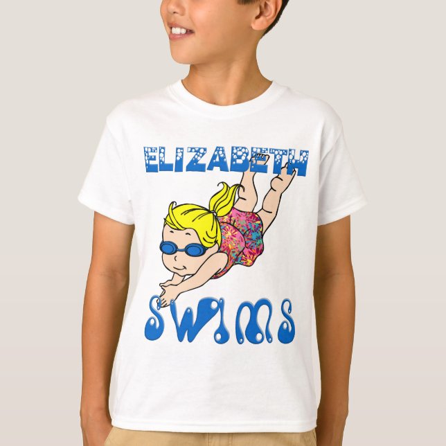Elizabeth schwimmt T - Shirt (Vorderseite)