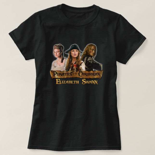 Elizabeth Swann Pirates vom karibischen Tribut T-Shirt (Design vorne)