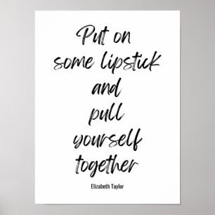 Elizabeth Taylor Motivierend Zitate Poster