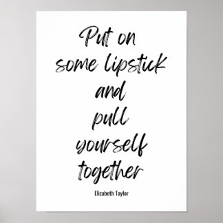 Elizabeth Taylor Motivierend Zitate Poster