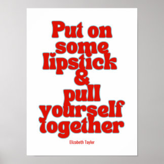 Elizabeth Taylor Motivierend Zitate Poster
