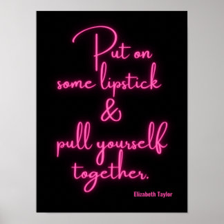 Elizabeth Taylor Motivierend Zitate Poster