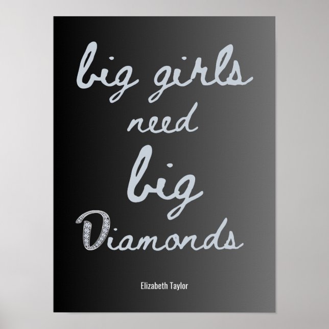 Elizabeth Taylor Quotes Women Power Poster (Vorne)
