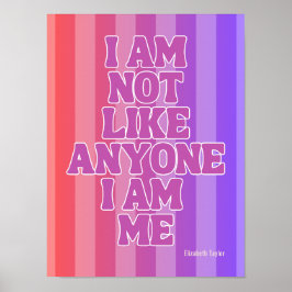 Elizabeth Taylor Self Liebe Inspiration Zitat Poster