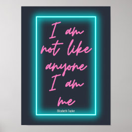 Elizabeth Taylor Self Liebe Inspiration Zitat Poster