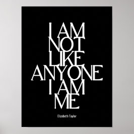 Elizabeth Taylor Self Liebe Inspiration Zitat Poster