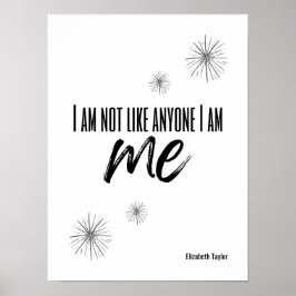 Elizabeth Taylor Self Liebe Inspiration Zitat Poster
