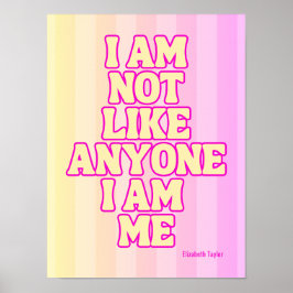 Elizabeth Taylor Self Liebe Inspiration Zitat Poster