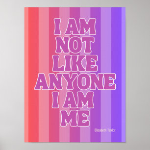 Elizabeth Taylor Self Love Inspirational Quote Poster