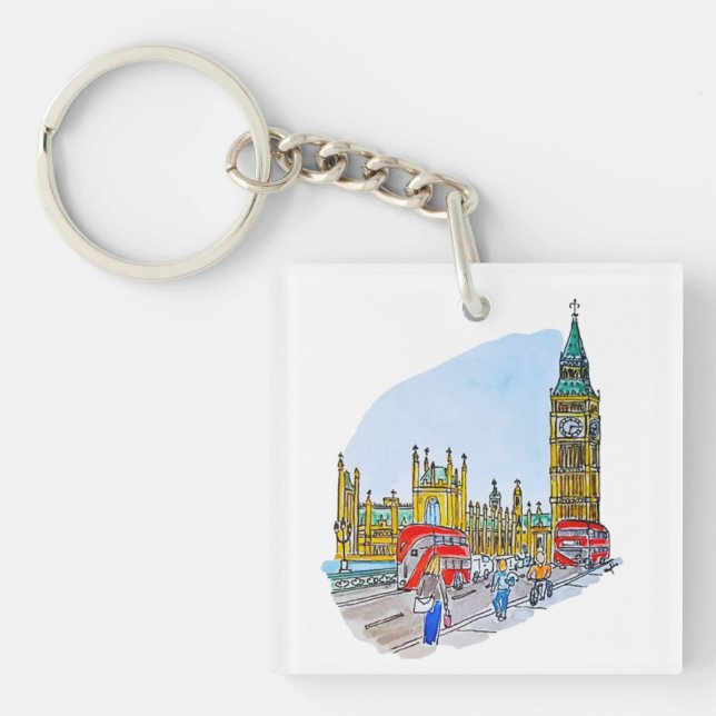 Elizabeth Tower, alias Big Ben Schlüsselanhänger (Vorderseite)