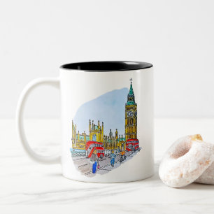 Elizabeth Tower, alias Big Ben Zweifarbige Tasse