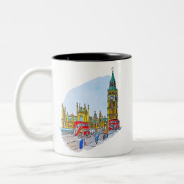 Elizabeth Tower, alias Big Ben Zweifarbige Tasse