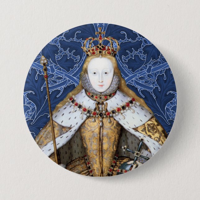 Elizabeth Tudor, Königin von England Button (Vorderseite)