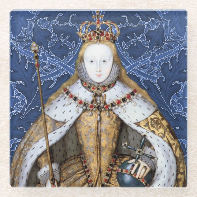 Elizabeth Tudor, Königin von England Glasuntersetzer (Vorderseite)