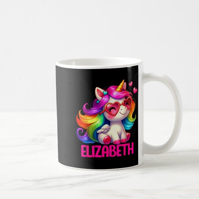 Elizabeth Unicorn Name D Design  Kaffeetasse (Rechts)