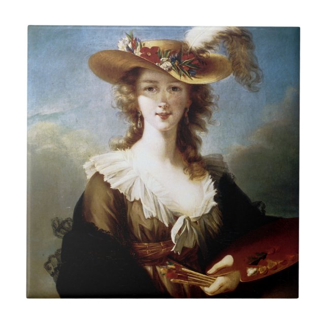 Elizabeth Vigee-Le Brun ~ Selbstporträt Fliese (Vorderseite)