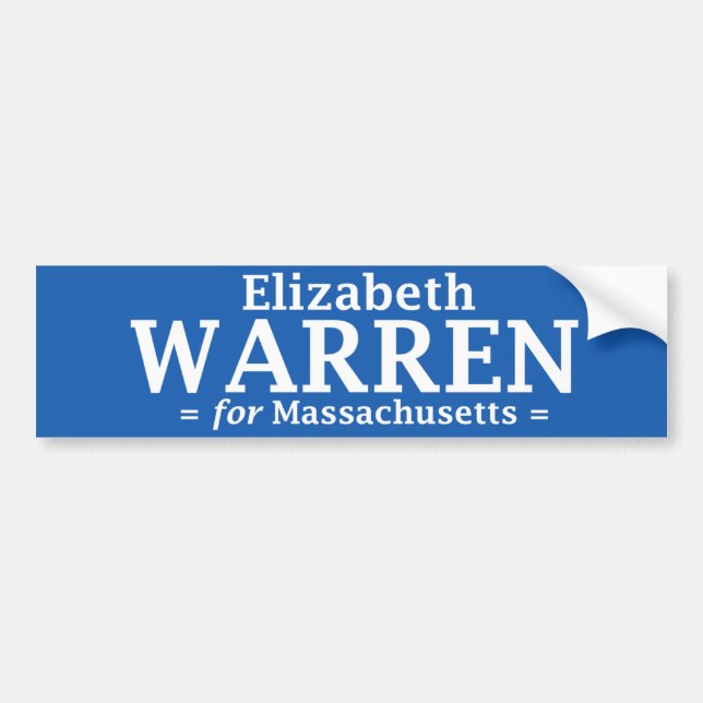 Elizabeth Waren für Massachusetts-Aufkleber Autoaufkleber (Vorne)
