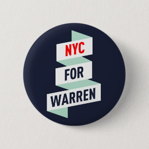 Elizabeth Waren - NYC für Waren Button