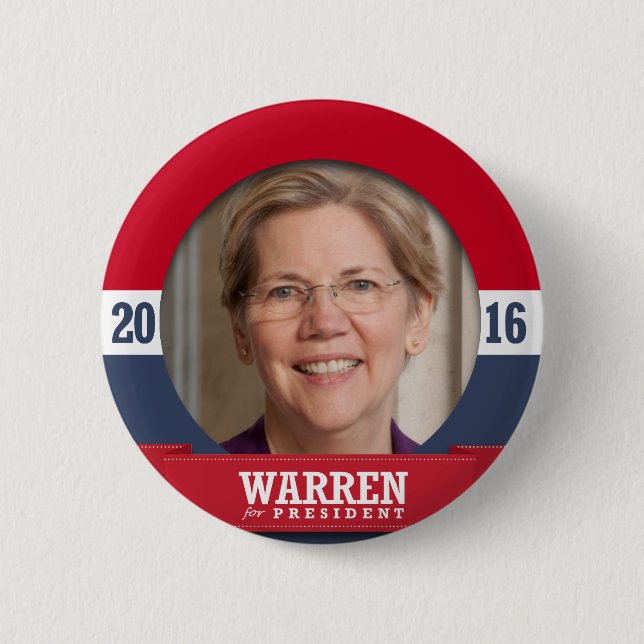 ELIZABETH WARREN 2016 BUTTON (Vorderseite)