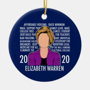 Elizabeth Warren 2020 Plattform Demokratische Deba Keramik Ornament
