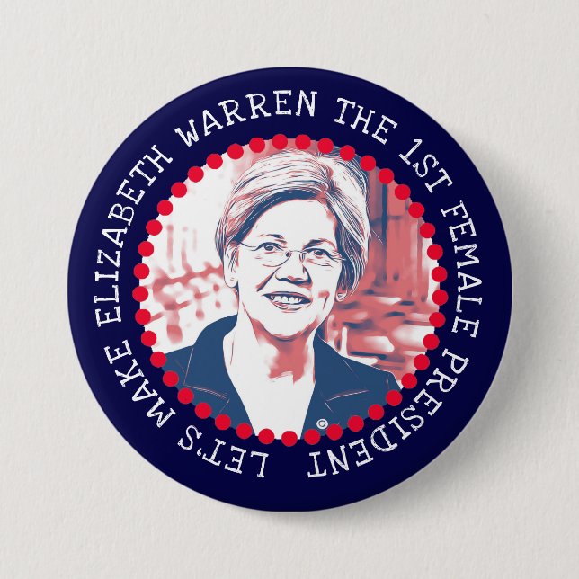 ELIZABETH WARREN 2020 Präsidentschaftswahl Button (Vorderseite)