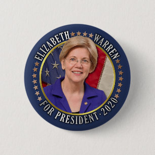 Elizabeth Warren für das demokratische Foto 2020 Button