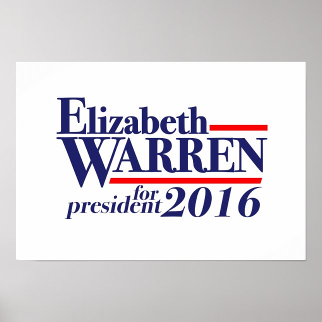 Elizabeth Warren für das Poster des Präsidenten 20 (Vorne)