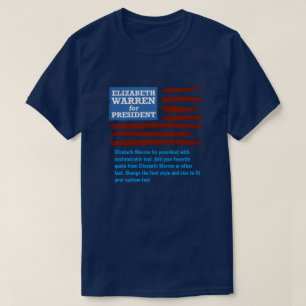 Elizabeth Warren für den Präsidenten mit anpassb T-Shirt