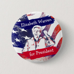 Elizabeth Warren für die Präsidentschaftswahl 2020 Button