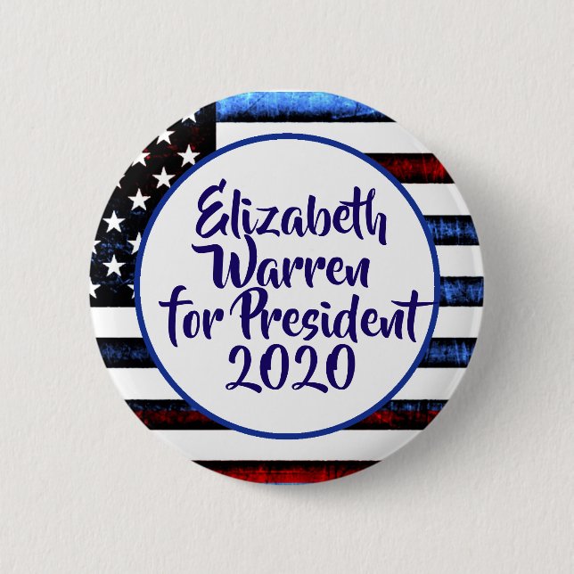 Elizabeth Warren für Präsident 2020 Button (Vorderseite)