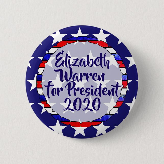 Elizabeth Warren für Präsident 2020 Button (Vorderseite)