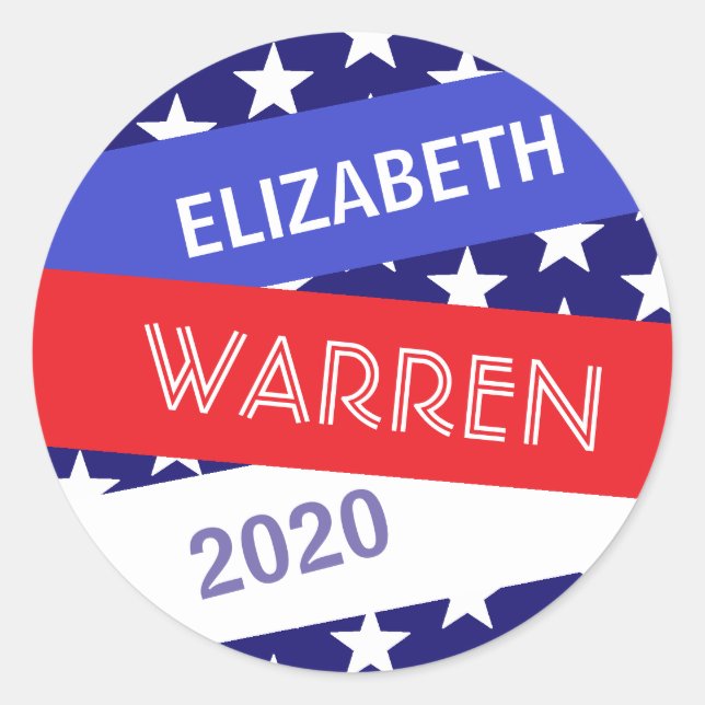 Elizabeth Warren für Präsident 2020 Runder Aufkleber (Vorderseite)