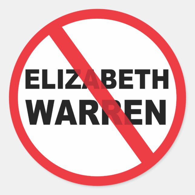 Elizabeth Warren für Präsident Anti populär Runder Aufkleber (Vorderseite)