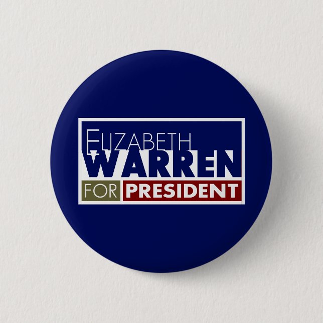 Elizabeth Warren für Präsident V1 Button (Vorderseite)