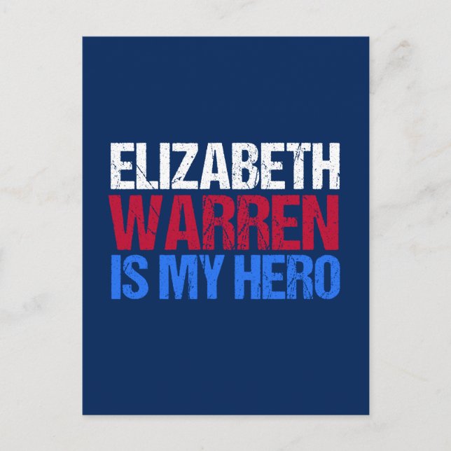 Elizabeth Warren ist Mein Held Postkarte (Vorderseite)