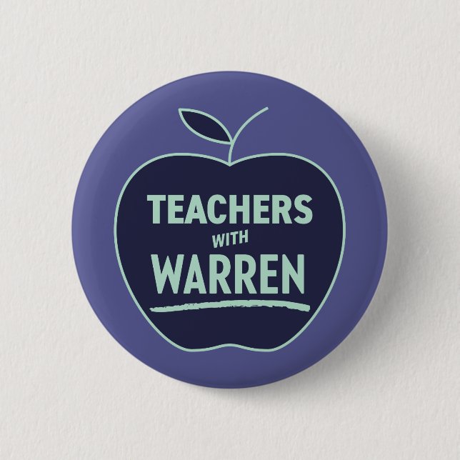 Elizabeth Warren - Lehrer mit Warren-Taste Button (Vorderseite)