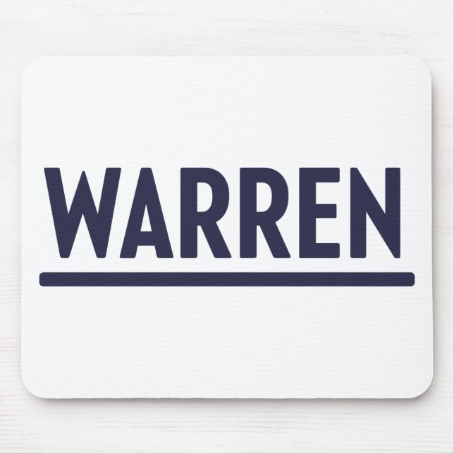 Elizabeth Warren Logo für den Präsidentschaftswahl Mousepad (Vorne)
