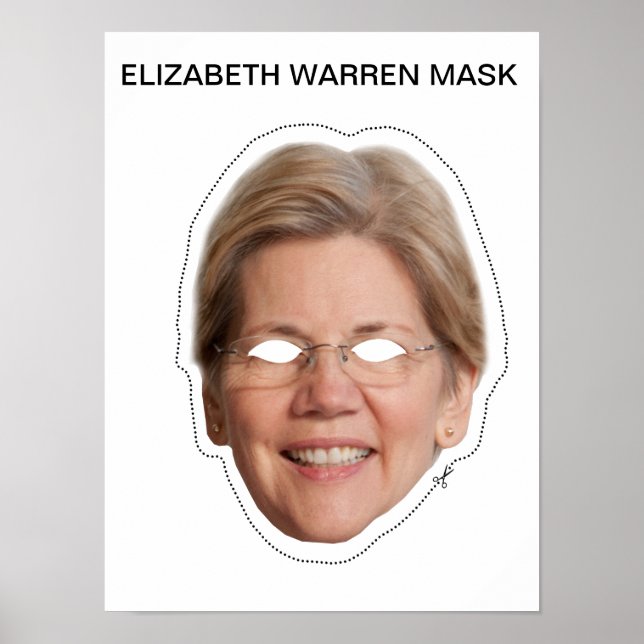 Elizabeth Warren Mask Poster (Vorne)