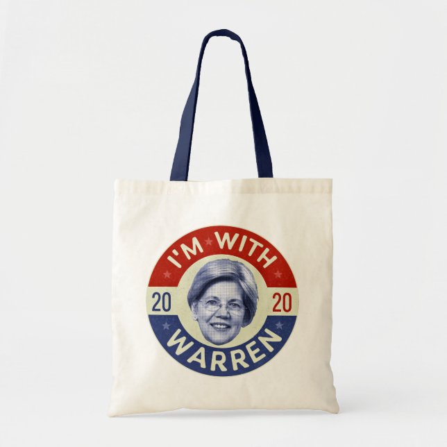 Elizabeth Warren Präsident 2020 Demokrat Pic Retro Tragetasche (Vorne)