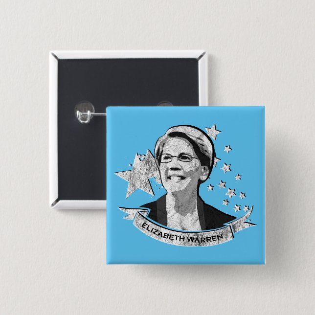 Elizabeth Warren Star Banner Button (Vorne & Hinten)