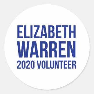 Elizabeth Warren Volunteer 1.5 in Circle Stickers