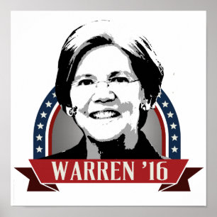 ELIZABETH WARREN WIRD 2016 KANDIDIEREN -.png Poster