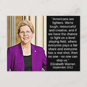 Elizabeth Warren Zitat Politische Nostalgie Postkarte